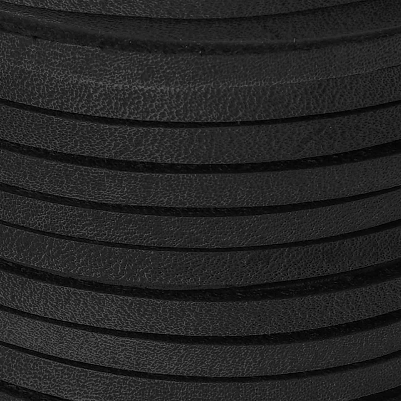 12 Packs: 2 ct. (24 total) 3.1mm Black Square Leather Cord by Bead Landing™